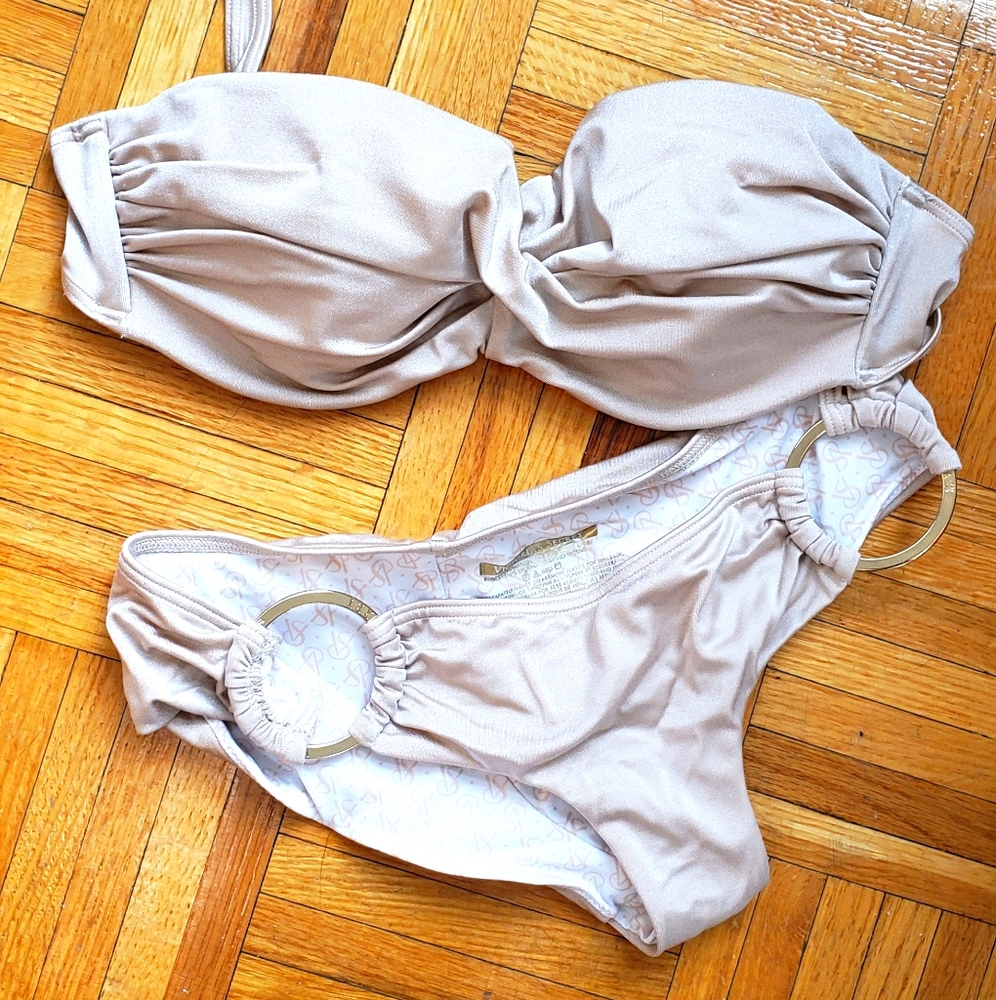 XS strapless VS bikini - champagne color